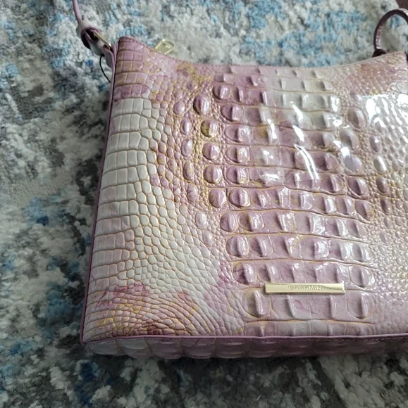 Brahmin Lilac Katie Crossbody Purse Leather New - Picture 2 of 6